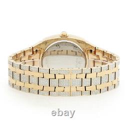 Bulova Phantom Mens Rose Gold Plated Stainless Crystal Quartz Watch 98B324