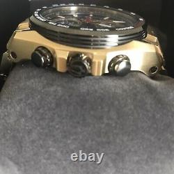 Bulova Precisionist Men's Gold Plated Gray Dial Chronograph Watch 98B271