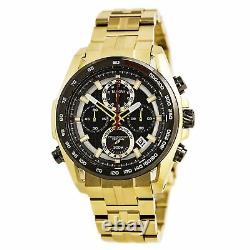 Bulova Precisionist Men's Gold Plated SS Gray Dial Chronograph Dive Watch 98B271