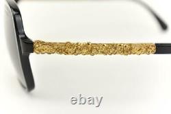 CHANEL Bijou Black & Gold-Plated Metal CC Logo, Polarized Sunglasses (an)