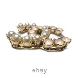 CHANEL Brooch 17B broche pin Plating artificial pearl Gold Used