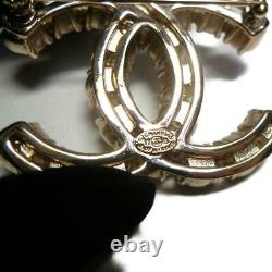 CHANEL Brooch 17B broche pin Plating artificial pearl Gold Used