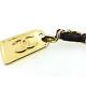 Chanel Charm Cambon Plate Gold-plated Auth Used T16791