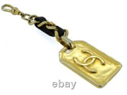CHANEL Charm Cambon plate gold-plated Auth used T16791
