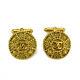 Chanel Cufflinks Coco Mark Gold Plated Auth Used T18140