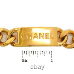 CHANEL Gold Plated CC Logos Medal Charm Vintage Chain Belt #191c Rise-on