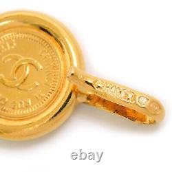 CHANEL Gold Plated CC Logos Medal Charm Vintage Chain Belt #197c Rise-on