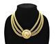 Chanel Gold-plated Metal Chain & Logo Medallion Necklace (mt)