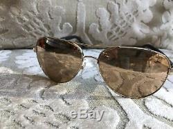 CHANEL18ct Gold Plated Mirrored Sunglasses Aviator Pilot 4207 c. 395/T6 New $595