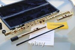 CURVED Gold-Plated C-Foot Flute NEW STERLING Perfect for smaller student