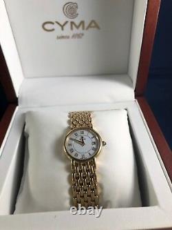 CYMA Ladie's 18K Gold Plated 28 mm Watch