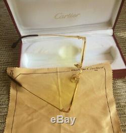 Cartier Authentic Gold Plated Frame, Vintage Eyeglasses Brand New- Cartier Case