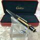 Cartier Ballpoint Pen Mini Diabolo Black Resin 18k Gold Plated Clip Withbox (mint)