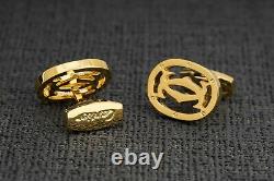 Cartier Cufflinks for Men Yellow Gold Plated Jewelry