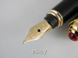 Cartier Mini Diabolo Gold Plated and Black Fountain Pen F (Excellent)