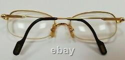 Cartier Paris 18k Gold Plated half frame Classic style Beautiful Vintage Glasses