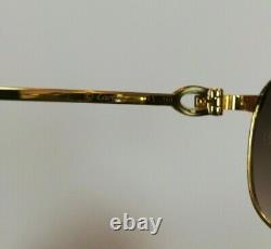 Cartier Paris Original Vintage 18k Gold Plated Sunglasses model Santos France 56
