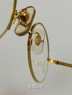 Cartier Paris round lenses half 18k GOLD plated frame Vintage beautiful glasses