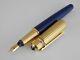 Cartier Pasha Marble Blue Lacquer And Gold Plated Fountain Pen B (excellent)