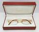 Cartier Rectangle Rimless Optical Unisex Eyewear Glasses 18kt Yellow Gold Plated
