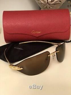 Cartier Sunglasses Panthere Series Gold Plated