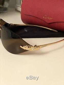 Cartier Sunglasses Panthere Series Gold Plated