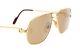 Cartier Tank Aviator Sunglasses, 24k Gold Plated Louis Decor Frames Made France