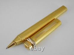 Cartier Vendome Oval Gold Plated Ballpoint Pen with Box FREE SHIPPING