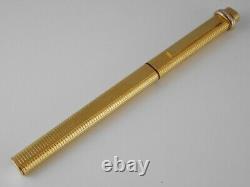 Cartier Vendome Oval Gold Plated Grid Ballpoint Pen FREE SHIPPING WORLDWIDE