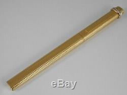 Cartier Vendome Oval Gold Plated Grid Ballpoint Pen with Box (Excellent)