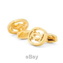 Cartier cufflinks Gold plated Mens Designer Fashion jewelry Metal Cuff Links NEW