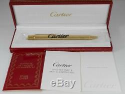 Cartier must 2 Gold Plated Ballpoint Pen with Box (SEALED)