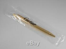 Cartier must 2 Gold Plated Ballpoint Pen with Box (SEALED)
