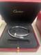 Catier Juste Un Clou Bracelet White Gold Plated Diamond Full With Original Box