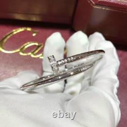 Catier Juste un Clou Bracelet White Gold Plated Diamond Full With Original Box