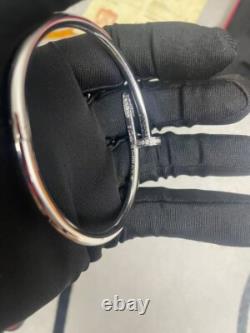 Catier Juste un Clou Bracelet White Gold Plated Diamond Full With Original Box