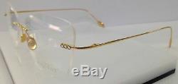Caviar 24 Karat Gold Plated Lunettes M7002 C21 Rimless Eyeglasses 56-18-140