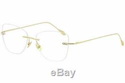 Caviar 24 Karat Gold Plated Lunettes M7002 C21 Rimless Eyeglasses 56-18-140