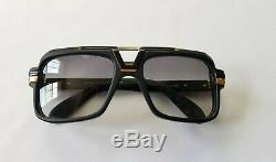 Cazal Legends Mod. 664/3 Col. 002 Matte Black 18k Gold Plated Sunglasses Germany