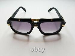 Cazal Legends Mod. 664/3 Col. 002 Matte Black Gold Plated Sunglasses Germany