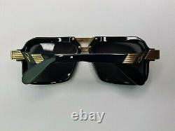 Cazal Legends Mod. 669 Col. 001 Black Gold Plated Sunglasses Made In Germany