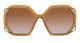 Cazal Mod 8505 Gold Plated Hexagon Brown Yellow Clear Sunglasses 57-16