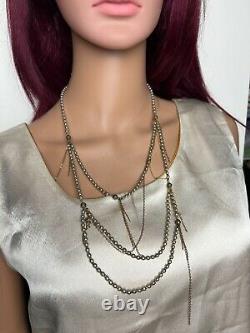 Chan Luu 925 Silver Covered with Gold Plated Womens Chain Necklace beaded