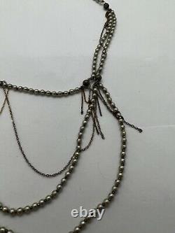 Chan Luu 925 Silver Covered with Gold Plated Womens Chain Necklace beaded