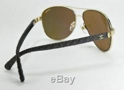 Chanel 4207 395/T6 Pale Gold / Brown /w 18ct Gold Plated Mirror Sunglasses