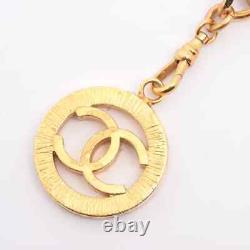 Chanel COCO Mark Chain Belt Gold Plated x Leather Beige x Gold