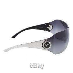 Chopard Imperiale SCH-883 Women 23KT White Gold Plated Shield Wrap Sunglasses