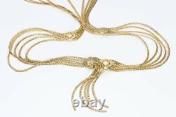 Christian DIOR Gold Plated Multi Chain Tassel Waist Belt