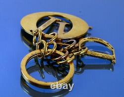 Christian Dior Gold Plated Charm Ring Bag Charm Bag Accessories Used Authentic