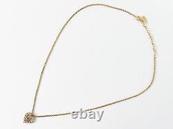 Christian Dior Logo Rhinestone Gold Plated Necklace